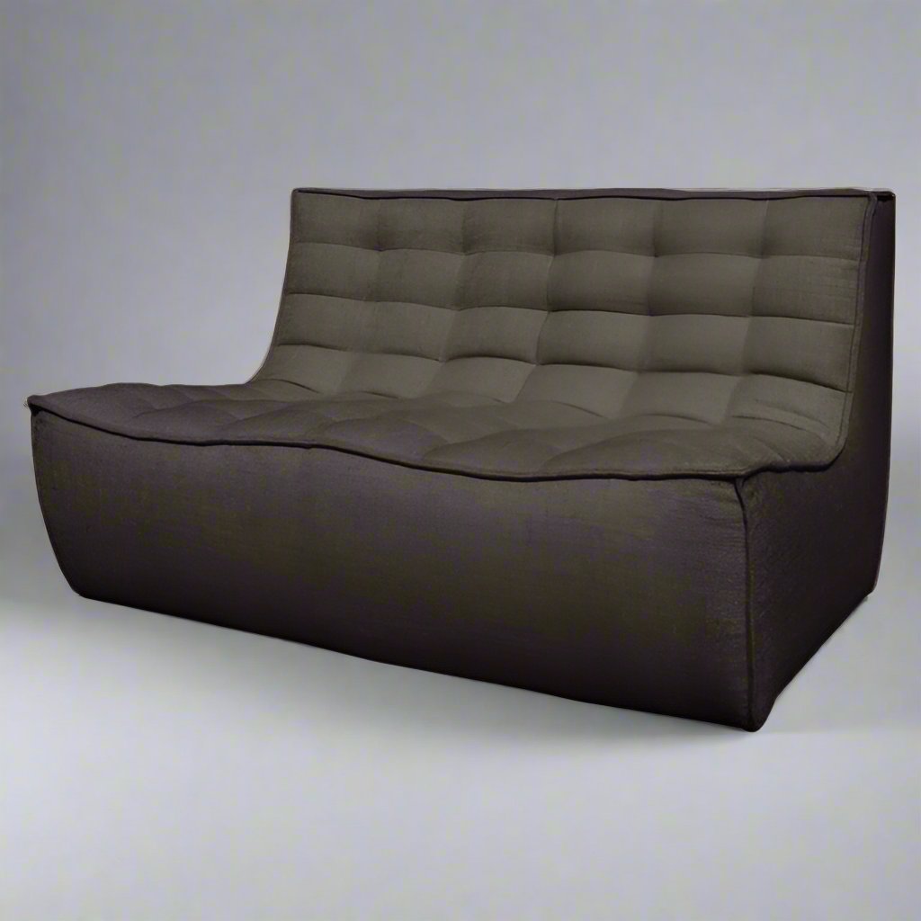 Ethnicraft N701 2 Seater Sofa Module Dark Grey Standard Fabric FFE258-151