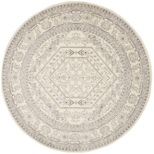 Safavieh Adirondack Collection Ivory Silver Rug - 6' Round FFE-1053