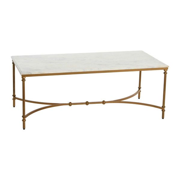 Everly Quinn Deverell Marble Top Coffee Table EC1101 FFE-795