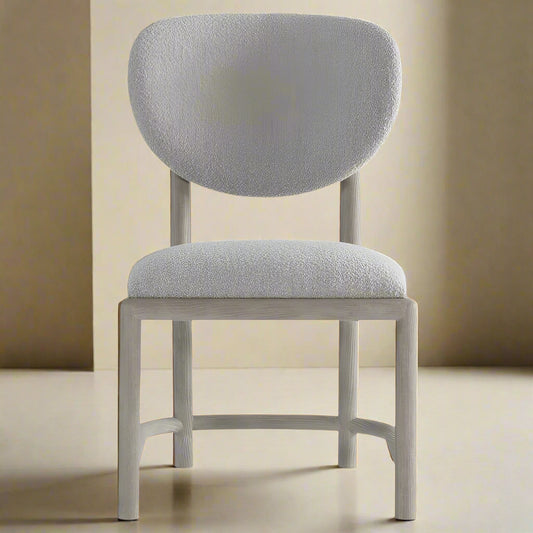 Bernhardt Ann Modern Classic Grey Performance Curved Dining Side Chair (2 avail) MB1-32