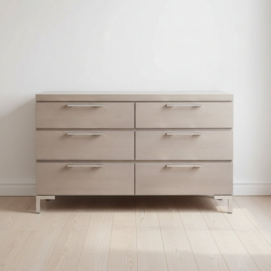 Universal Furniture Smartstuff Modern Classic Grey 6 Drawer Wood Dresser MB1-58