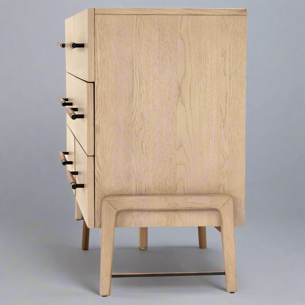 Four Hands Matthew 6 Drawer Modern Classic Brown Wood Dresser Chest MB1-40