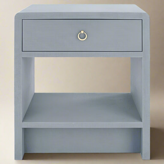 Bungalow 5 Villa & House Benjamin Modern Classic Grey Linen Nightstand MB1-7