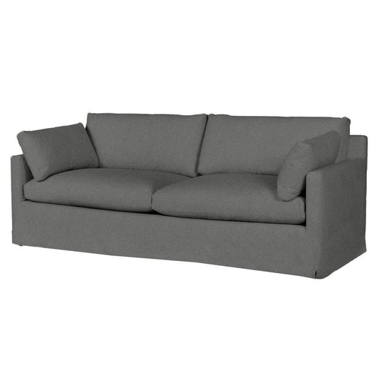 Cisco Home Louis Modern Classic Molino Ash Grey Cotton Slipcovered Sofa - 90''W MB1-4