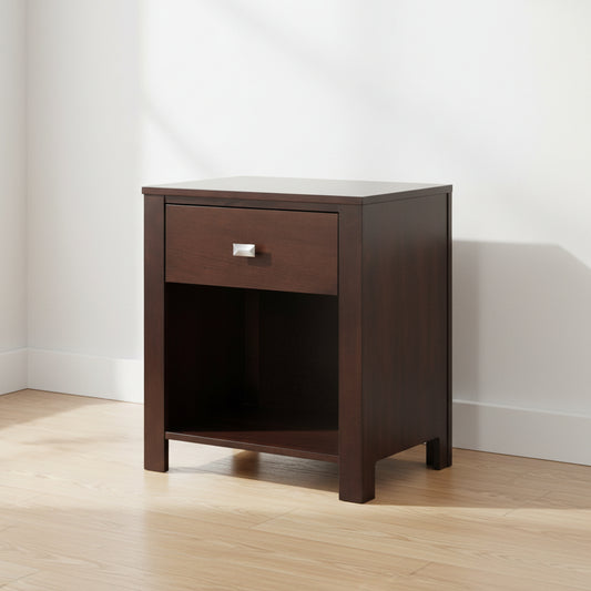 Modus Riva One Drawer Nightstand in Chocolate Brown 4 FFE-1476