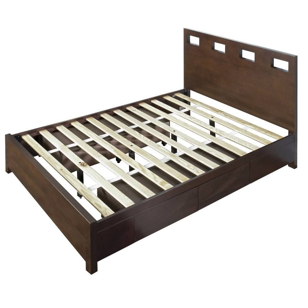 Modus Riva King-size Platform Storage Bed in Chocolate Brown 2 FFE-1479