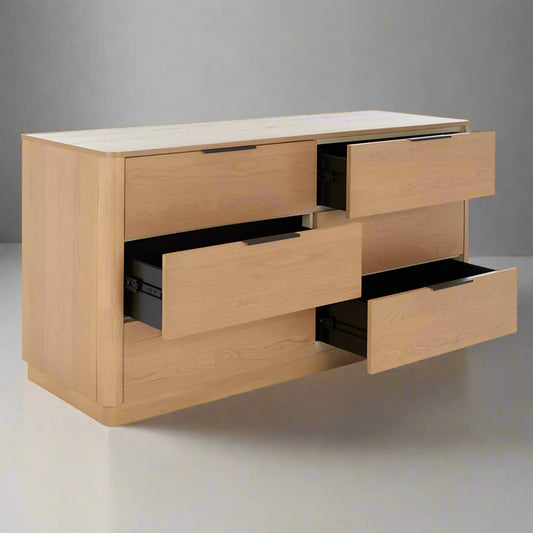 Safavieh Couture Gabrietta 6 Drawer Natural Wood Dresser FFE258-545