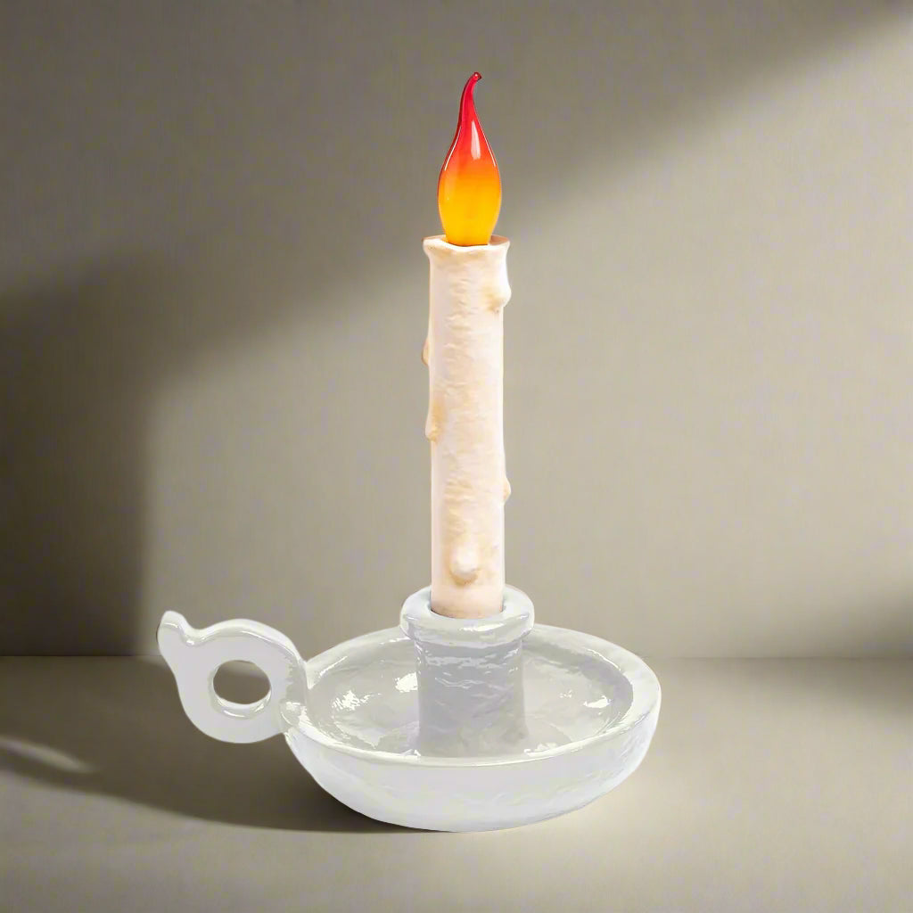 Seletti White Resin Blow-Studio Job Bugia Candle Lamp FFE258-477