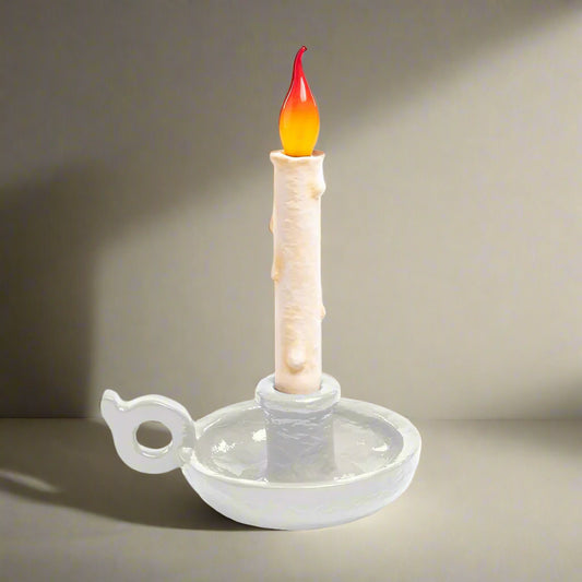 Seletti White Resin Blow-Studio Job Bugia Candle Lamp FFE258-477