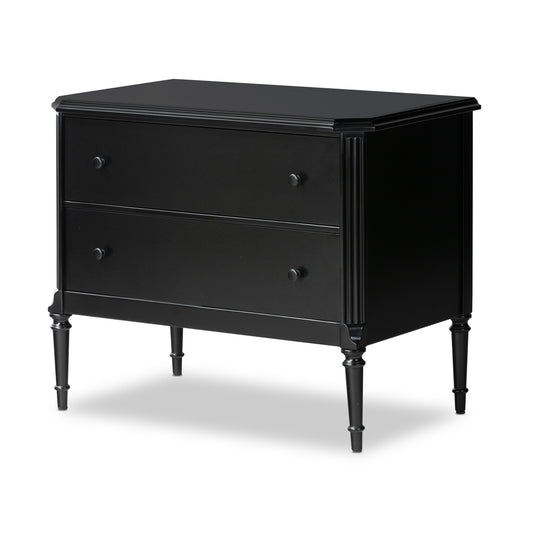 Four Hands 2 Drawer Black Lendon Nightstand FFE-1444