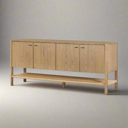 Four Hands Zuma Solid Ash Sideboard Buffet Cabinet Dune Ash FFE258-702