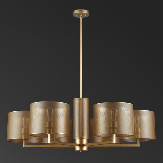 Safavieh Couture Zachaeus Metal 6 Light Chandel - Gold FFE-1096