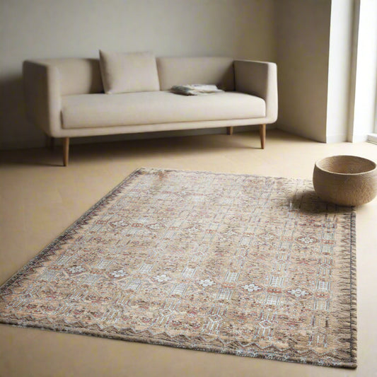 Jaipur Living Nikki Chu by Dalia Trellis Tan/ Light Gray Area Rug FFE258-532
