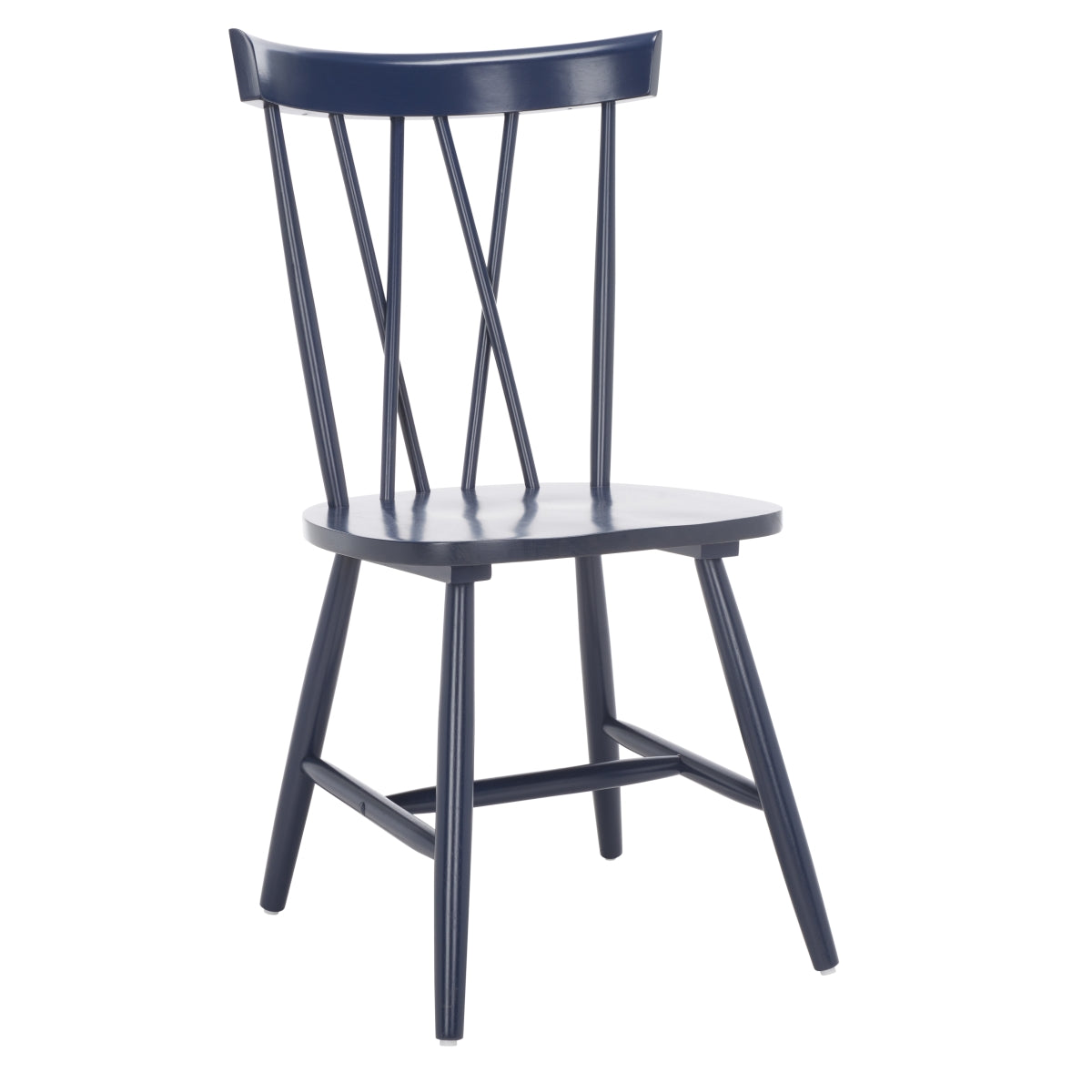 2 Pair (4 Chairs) Friar Dining Chair - Navy - Safavieh FFE-1427