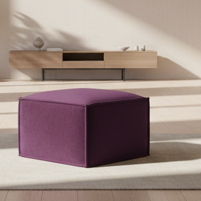 Safavieh Plum Elaine Ottoman/ Pouf FFW-1307