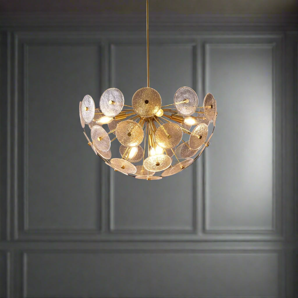 Safavieh Miri 24 inch Brass Metal Pendant Light with Shade FFW-1027