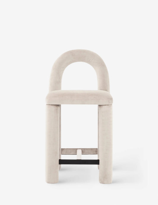 Sun at Six Temi Cream Beige Upholstered Counter Stool (2 Avail) FFE258-600