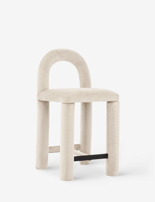 Sun at Six Temi Cream Beige Upholstered Counter Stool (2 Avail) FFE258-600