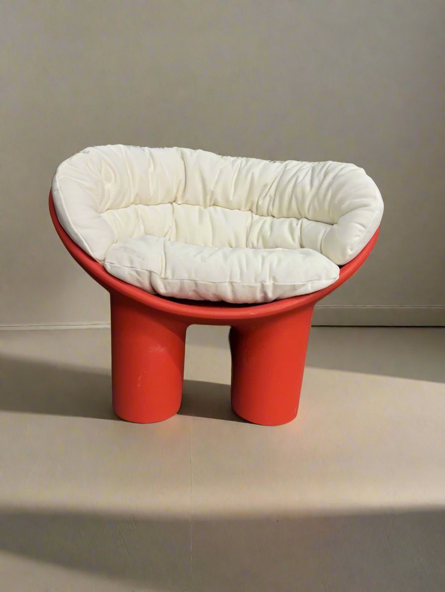 Driade Faye Toogood Roly Poly Red Brick/White Cushion Armchair FFE258-164