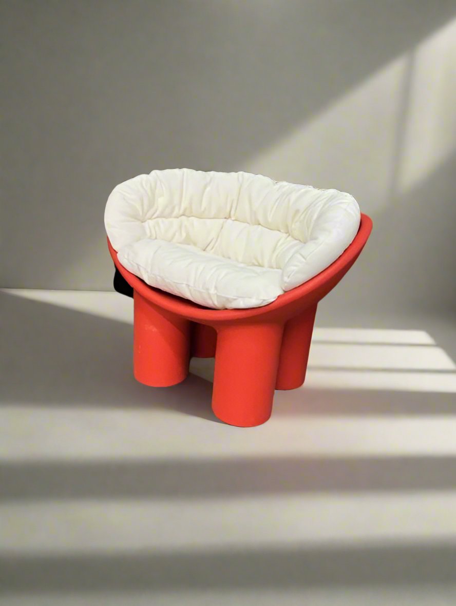 Driade Faye Toogood Roly Poly Red Brick/White Cushion Armchair FFE258-164
