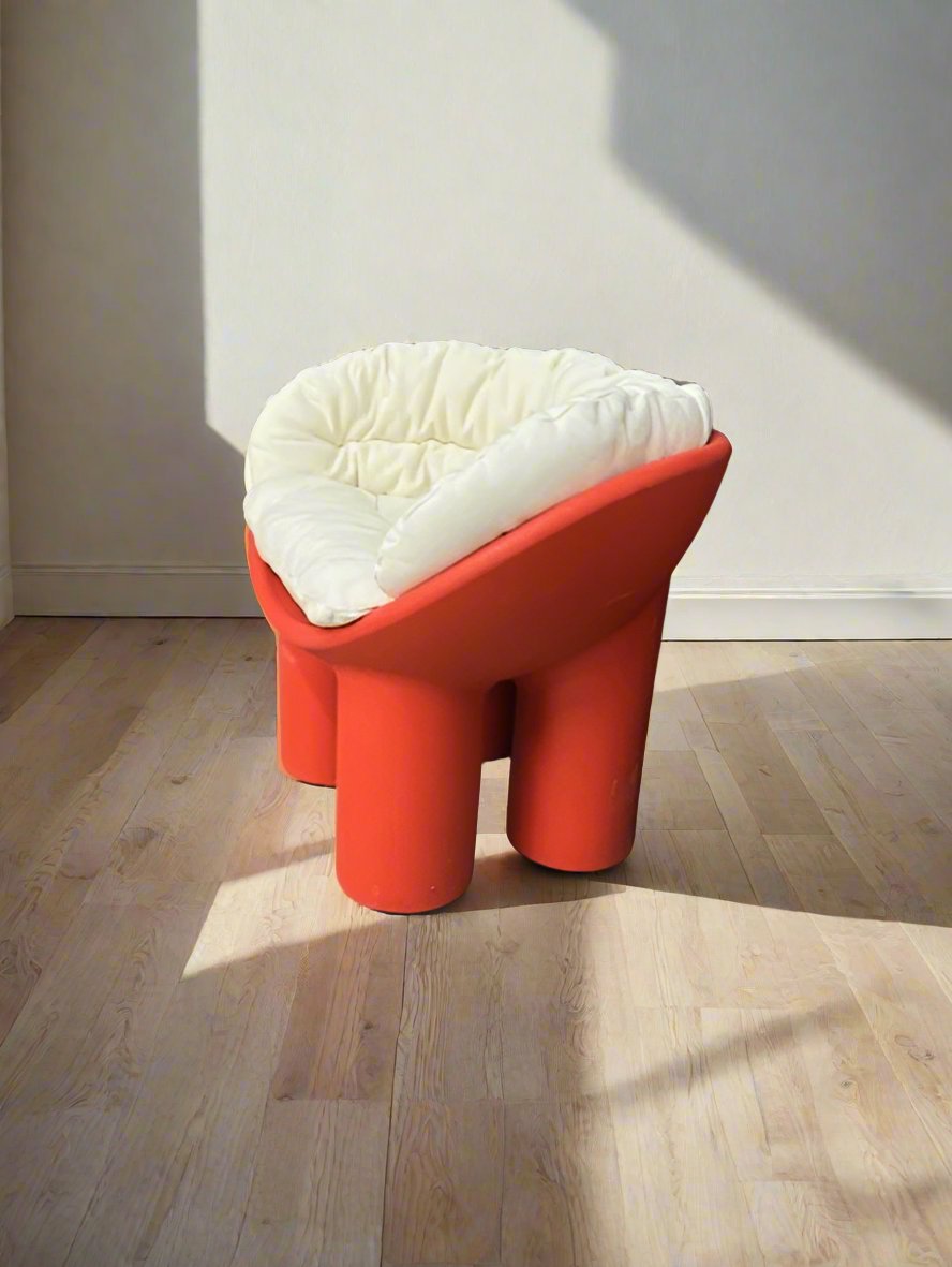 Driade Faye Toogood Roly Poly Red Brick/White Cushion Armchair FFE258-164