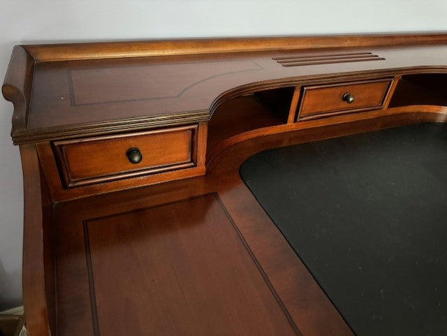 Vintage Desk w Hutch & Leather Writing Area KC236-9