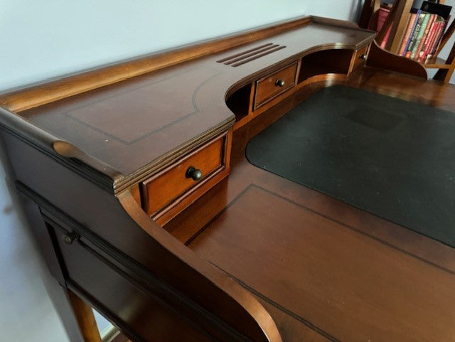 Vintage Desk w Hutch & Leather Writing Area KC236-9
