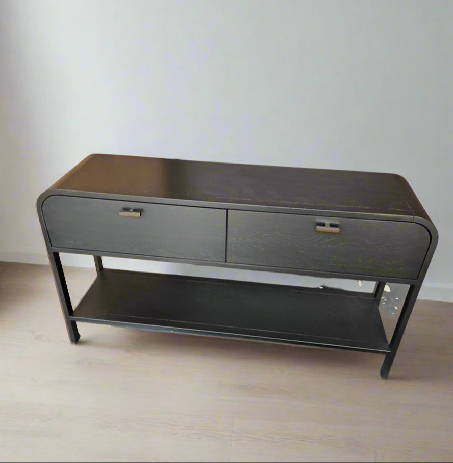 Lulu & Georgia Brooke Black Entryway Sofa Console Table FFE-811