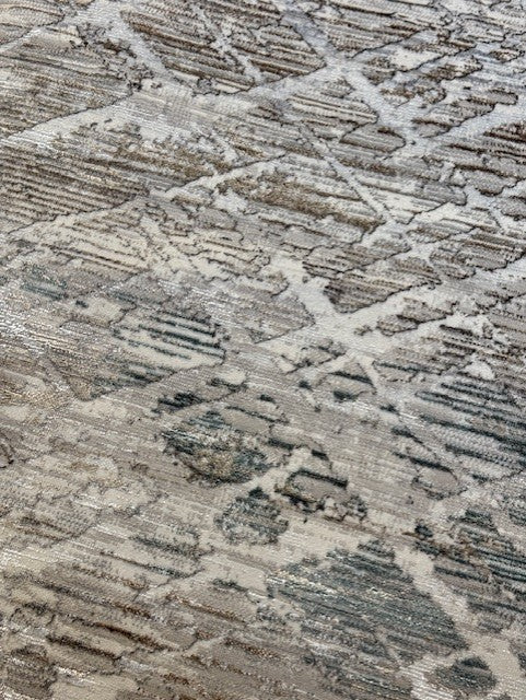 Nourison Home Glitz 9x12 Silver Area Rug FFE258-489