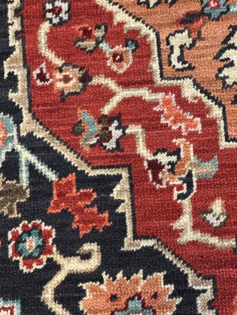 Oriental Weavers Lilihan Black Orange Beige Oriental Stain Resistant Area Rug FFE258-342
