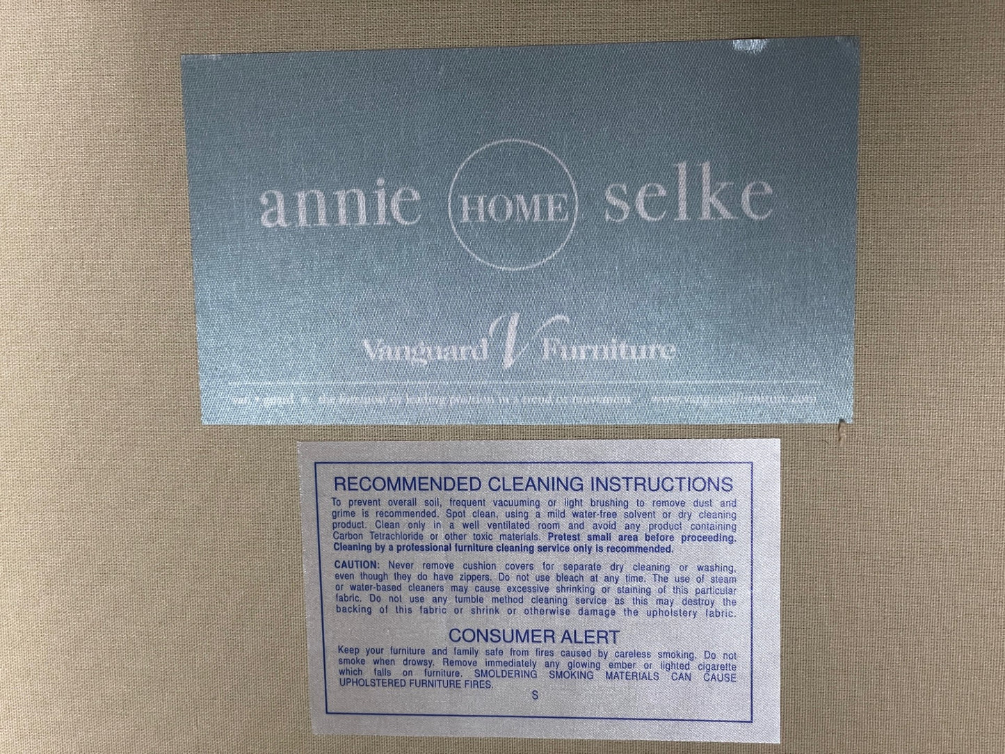 Anne Selke Home for Vanguard Flared Arm Velvet Loveseat Settee SM216-10