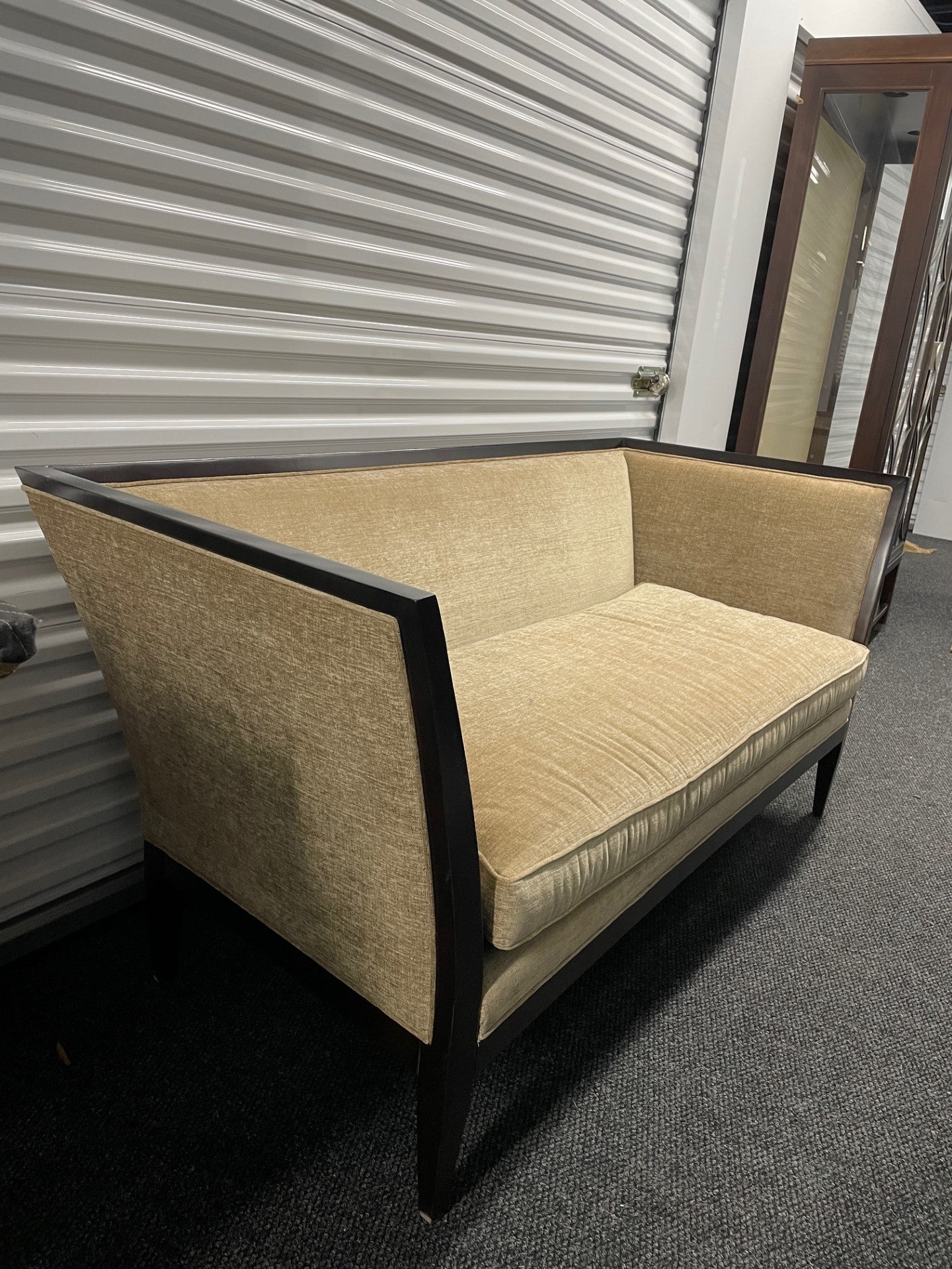 Anne Selke Home for Vanguard Flared Arm Velvet Loveseat Settee SM216-10