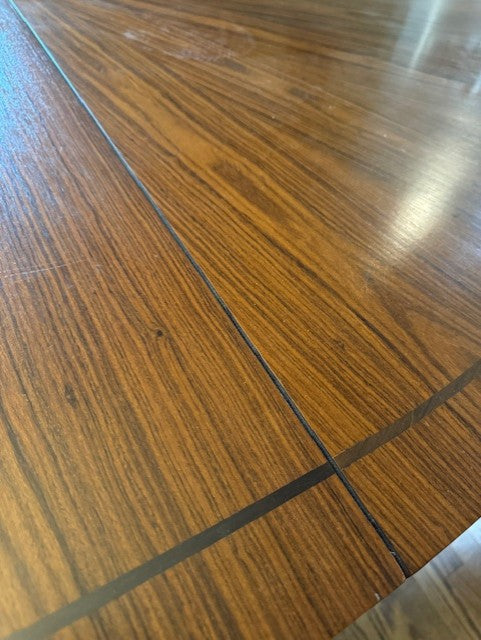 Keith Fritz Oval Ebonized Walnut Dining Table w Leaf SH265-5