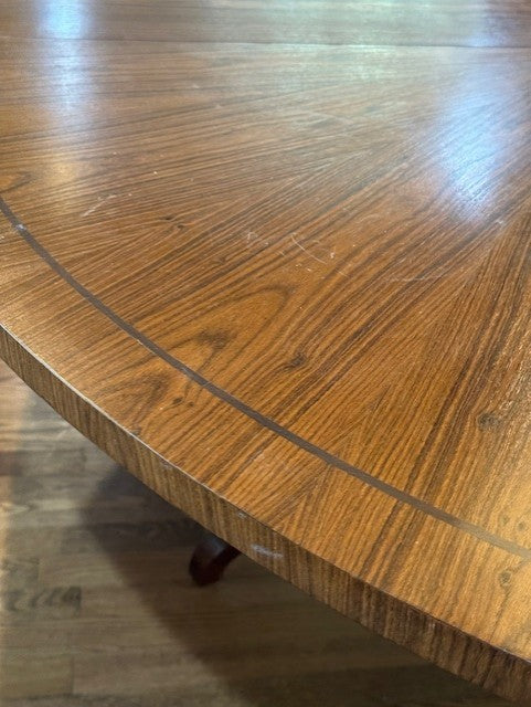 Keith Fritz Oval Ebonized Walnut Dining Table w Leaf SH265-5