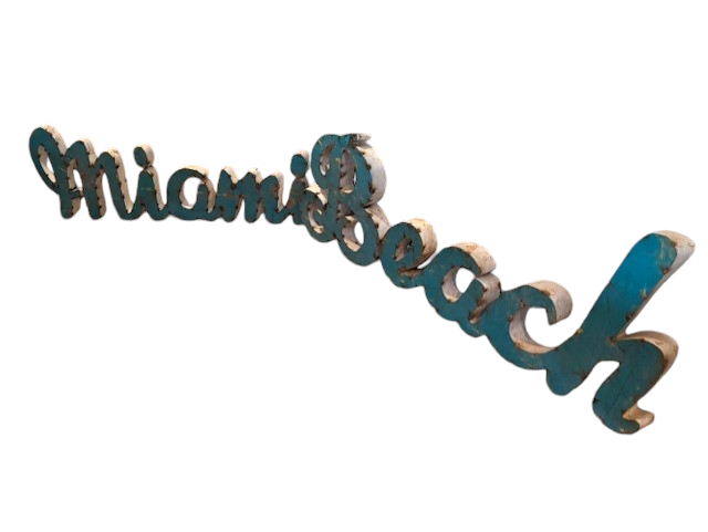 Vintage Original Tin Sign Miami Beach Hotel Art SH265-12