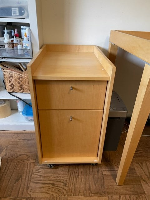 Light Wood 2 Drawer File Cabinet with Lip JV189-8
