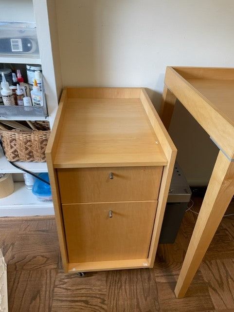 Light Wood 2 Drawer File Cabinet with Lip JV189-8