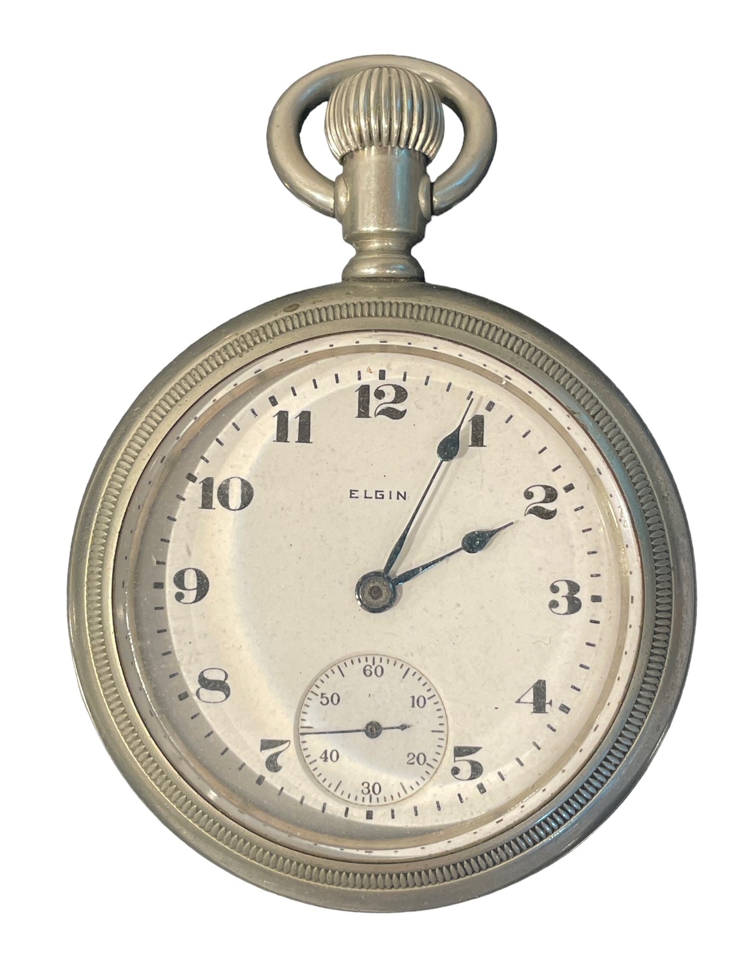 Silverode 1921 Railroad Elgin Stainless Steel Pocket Watch HH191-2