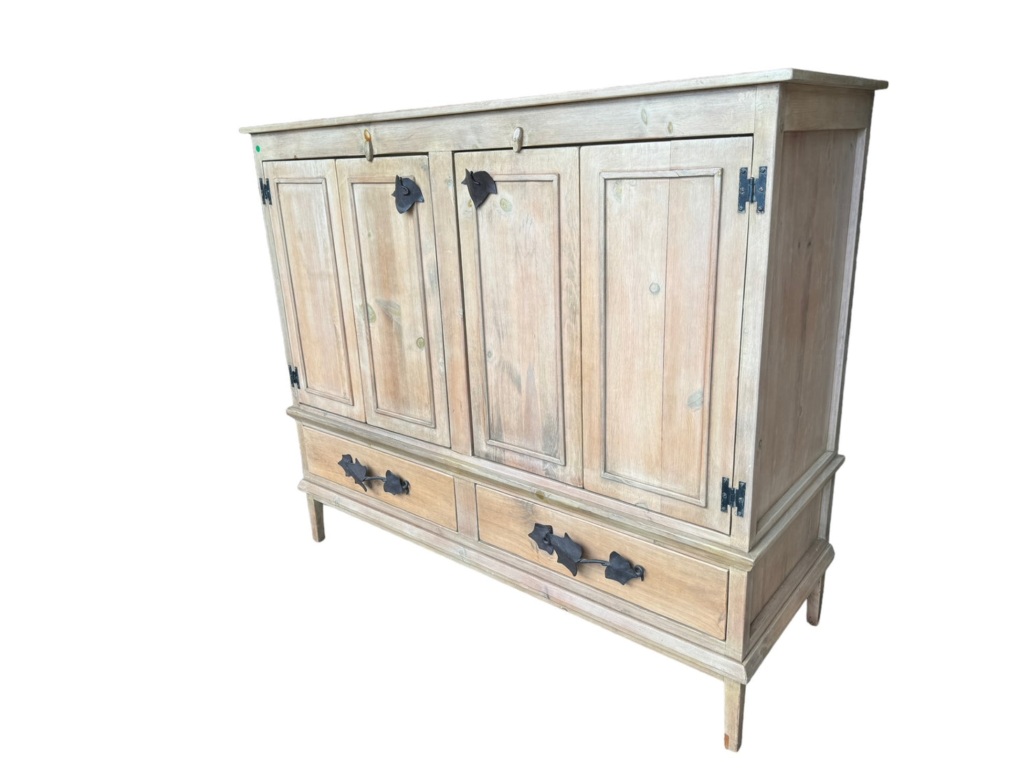 Rustic Double Cabinet Maple/Birch Light Wood Armoire EK221-227