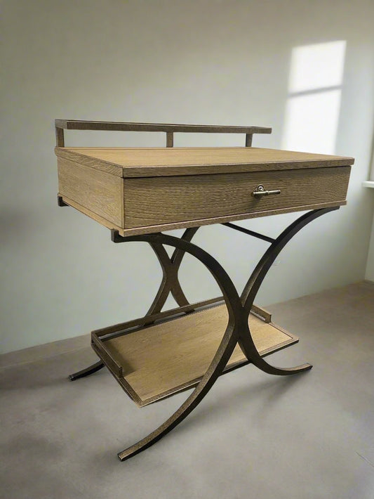 Stanley Windward Dune Weathered Wood Cart Table SM216-6