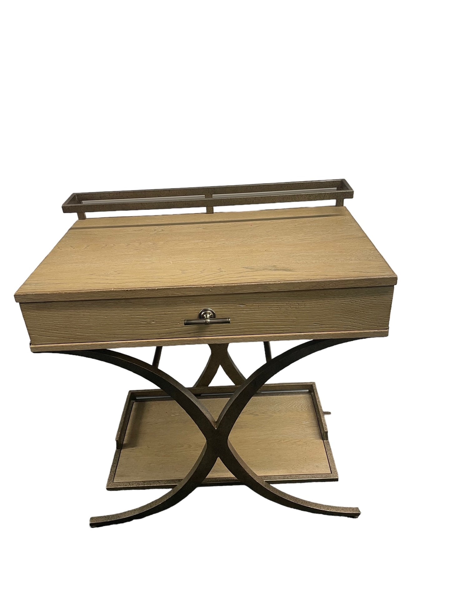 Stanley Windward Dune Weathered Wood Cart Table SM216-6