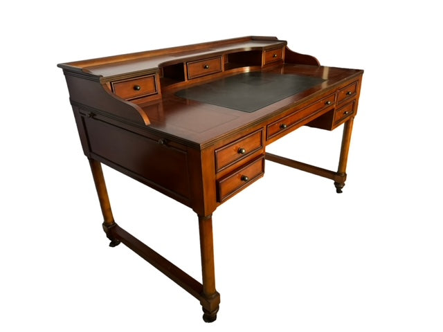Vintage Desk w Hutch & Leather Writing Area KC236-9