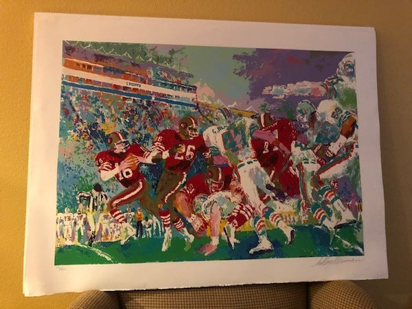 Pencil Signed Leroy Neiman Superbowl XIX San Francisco 49ers v Dolphin –  GoodbyHello