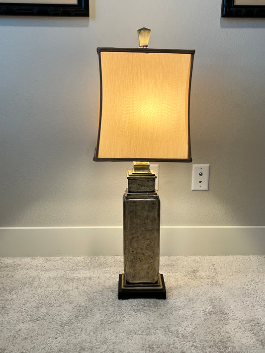 Gold Square Column Sculptural Table Lamp SH134-2