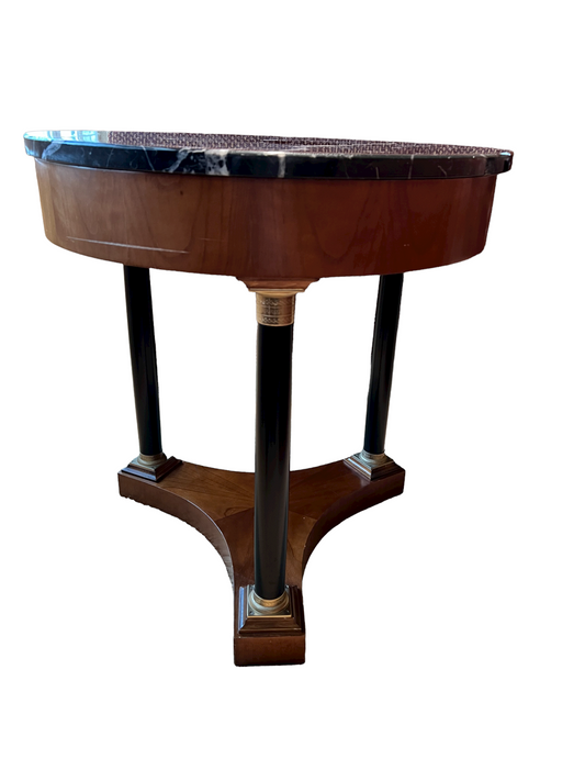 19th Century French Empire Round Marble Top End Table PD138-5