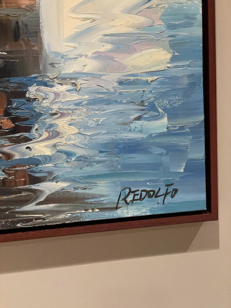 Pair of Large New York Bridge Redolfo Original Paintings ST100-69