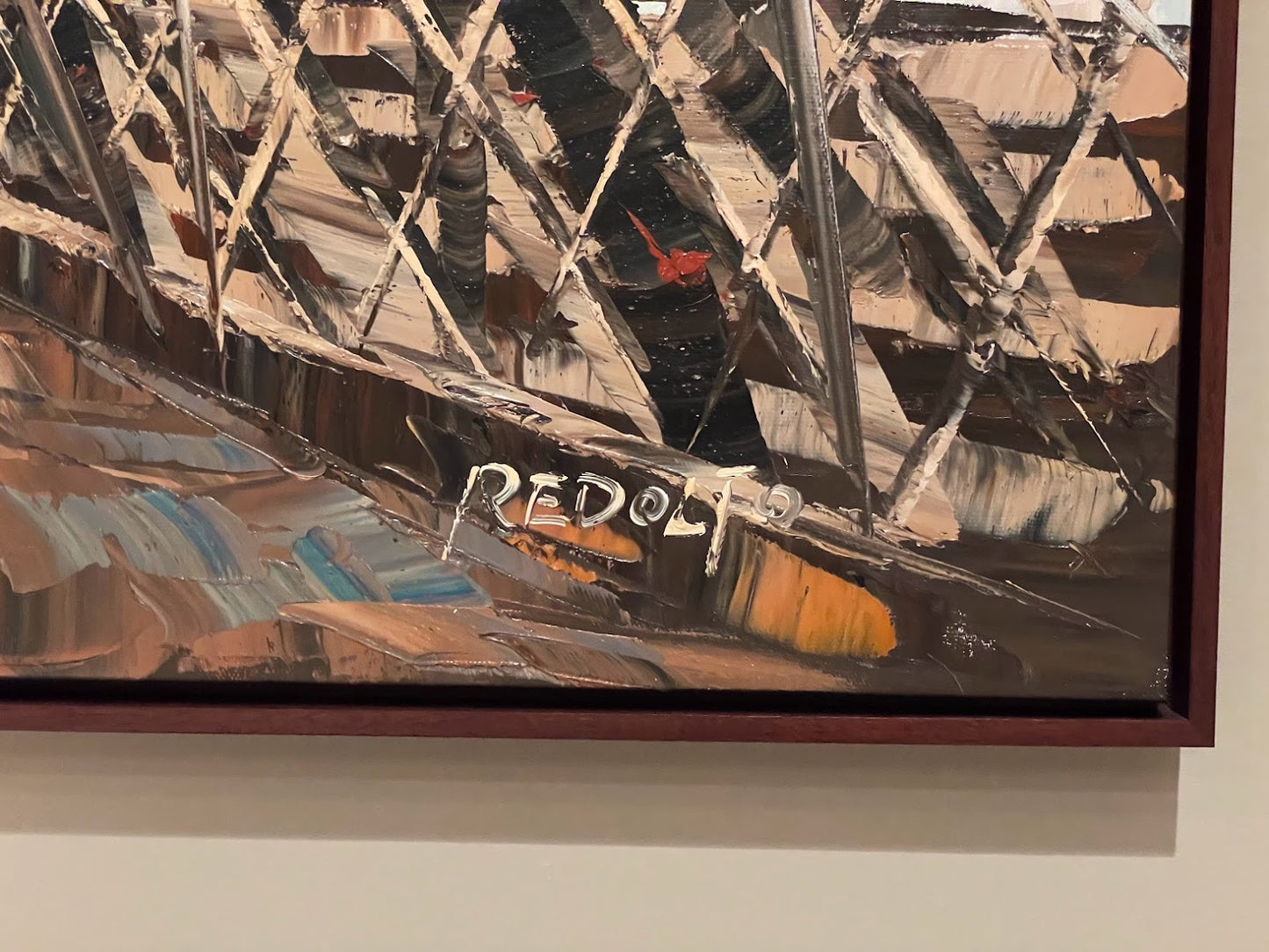 Pair of Large New York Bridge Redolfo Original Paintings ST100-69