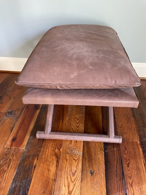 Suede Pillow Top Nail Head Trim Rose X Bench ST100-123