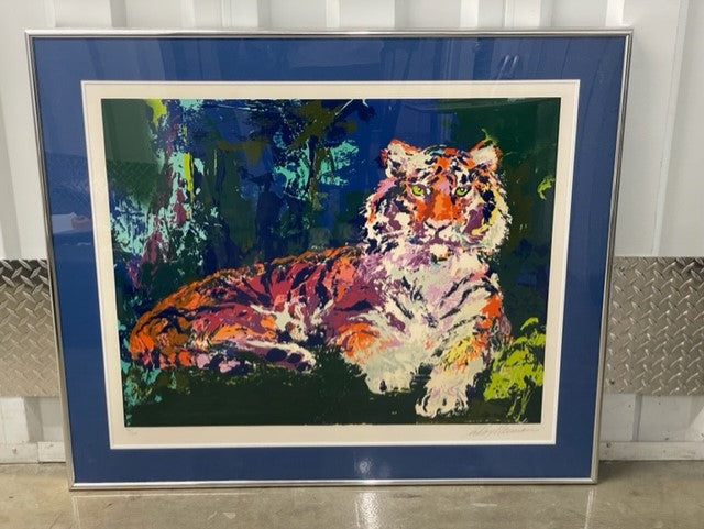 Leroy Neiman Caspian Tiger Pencil Signed Framed & Numbered KS83-2