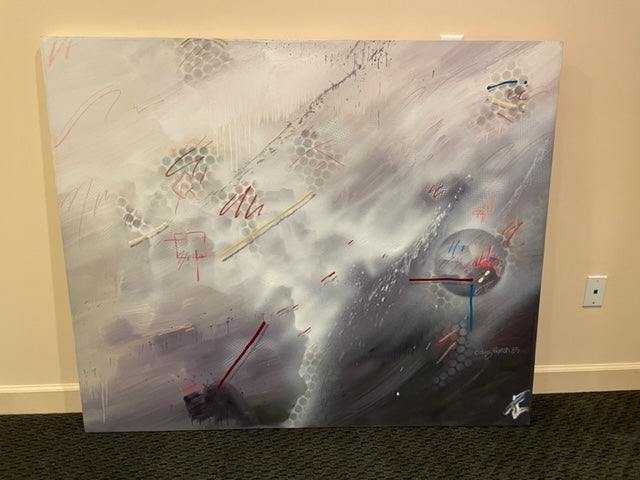 Doug Eisman 1985 Space Abstract Painting MA133-54